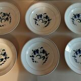Hollow plates series of six earthenware from Longchamp décor Simone