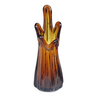 Ancien vase soliflore verre soufflé