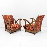 Pair of Italian Art Deco Armchairs Attributed to Maurizio Tempestini, 1940s