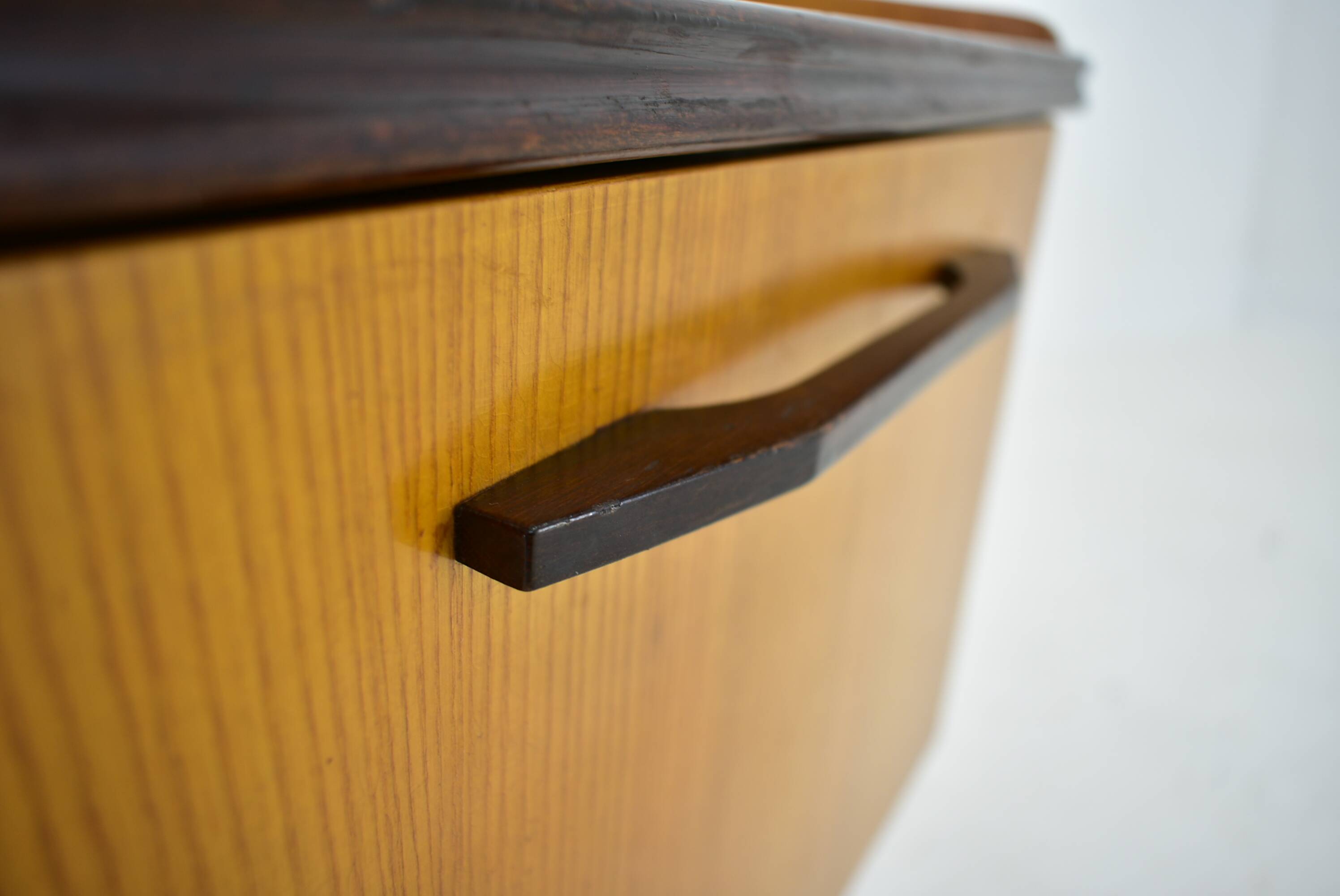 1960s pair of midcentury bedside tables by Mojmir Požár, Czechoslovakia