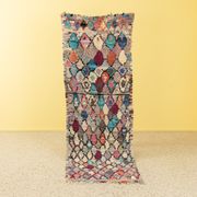Tapis berbère, vintage boucherouite, 90 x 263