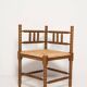 Mid-century provincial antique bobbin corner chair, France, 1940s.