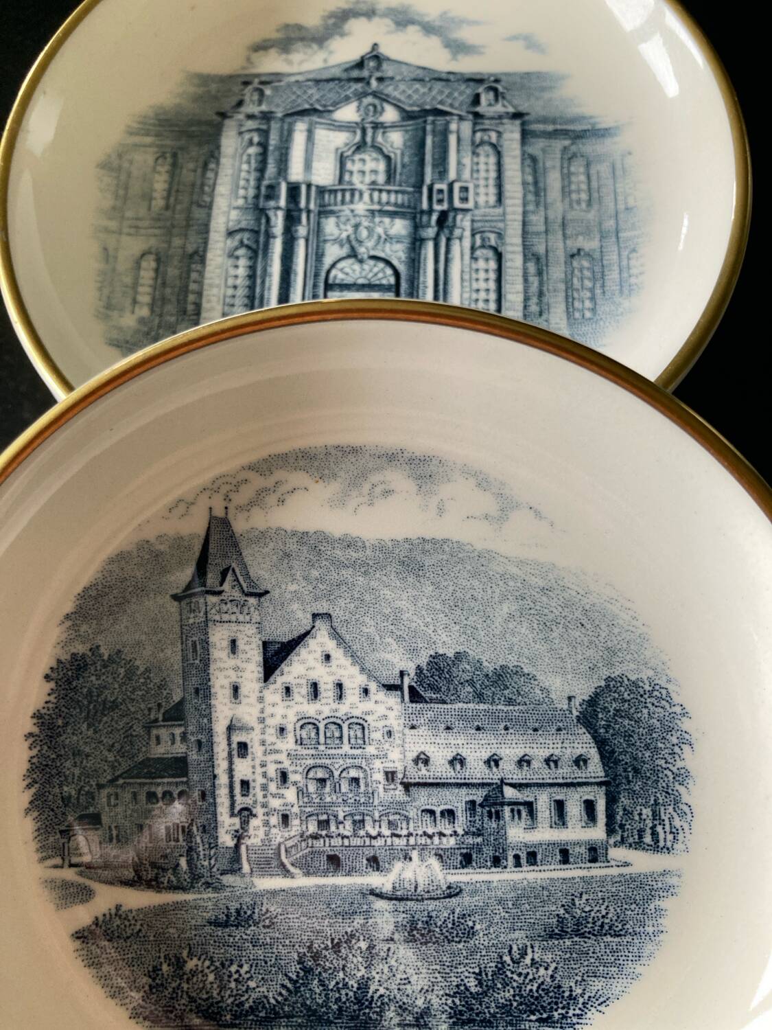 Lot 5 Bowls/ring sizes castles New Year 1958 Villeroy&Boch