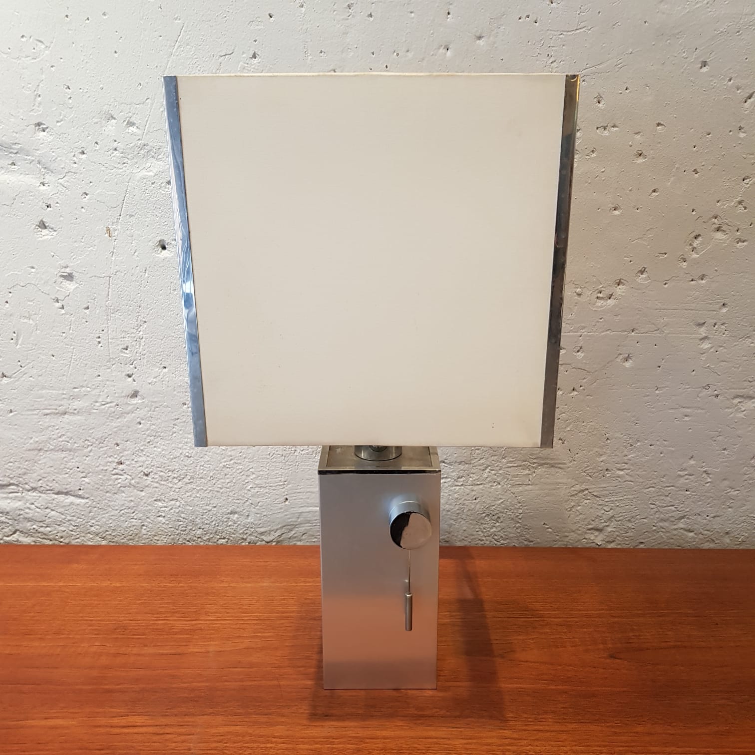 Vintage brushed aluminum lamp, space age, 1970s