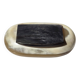 Antique snuffbox in blonde and black horn — 19th century — hinge