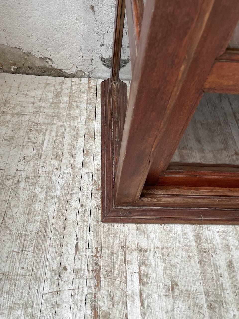 Enfilade portes coulissantes vitrées acajou