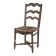Antique chair with coloured rush seating.
