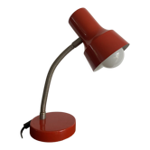 Articulated desk lamp in red metal 80's