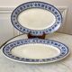 Duo of oval flat terre de fer u&c sarreguemines model "syrah" late nineteenth