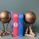 Mid century brass bookends dolphins with ball, france, 1950s