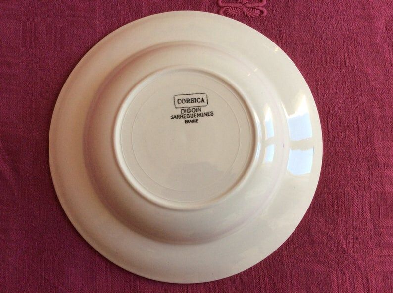 Set de 4 assiettes creuses anciennes et dépareillées de manufacture Française