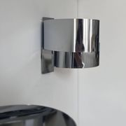 Pair of vintage wall lights, chrome metal, France 1970