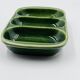 Vintage green ceramic aperitif plate from the 1970s.