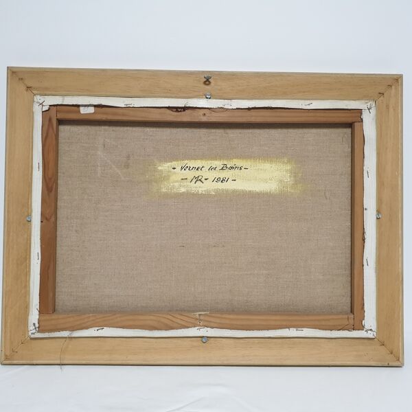 Maurice Rogue Huile sur toile située à vernet les bains datée 1981