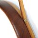 Round teak danish mirror with leather strap