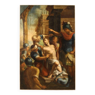 Grand tableau religieux du XVIIe siècle, Saint Sébastien