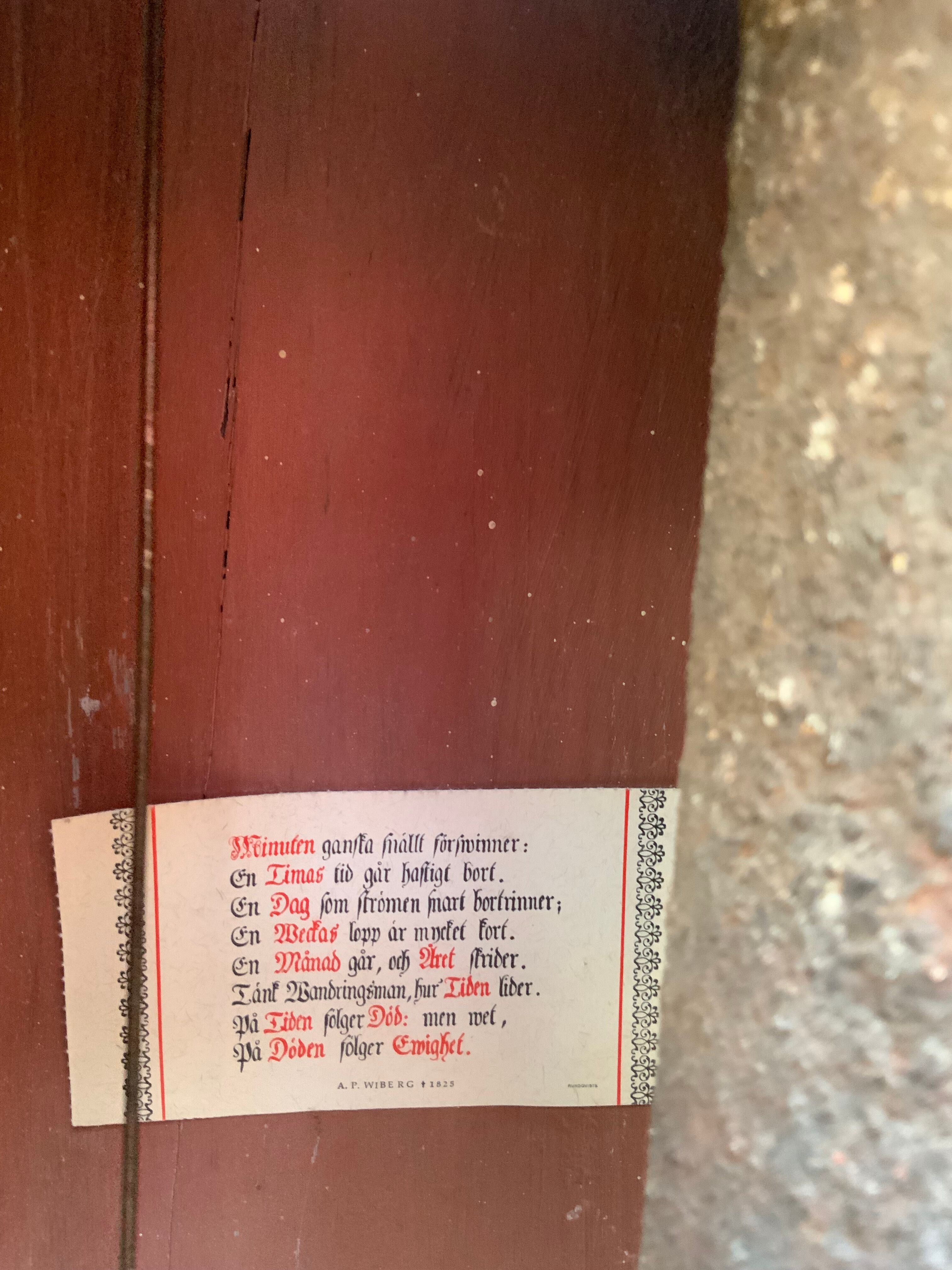 Antique mora clock long case, mint colour wood case 1800s