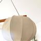 Vintage Scandinavian pendant light, wood and fabric