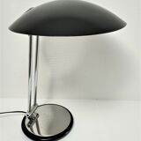 Aluminor lamp chrome metal and matt black design 80s