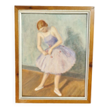Tableau d'une danseuse art déco par Gontran Sedille