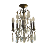 Ancient bronze chandelier 6 lights and tassels