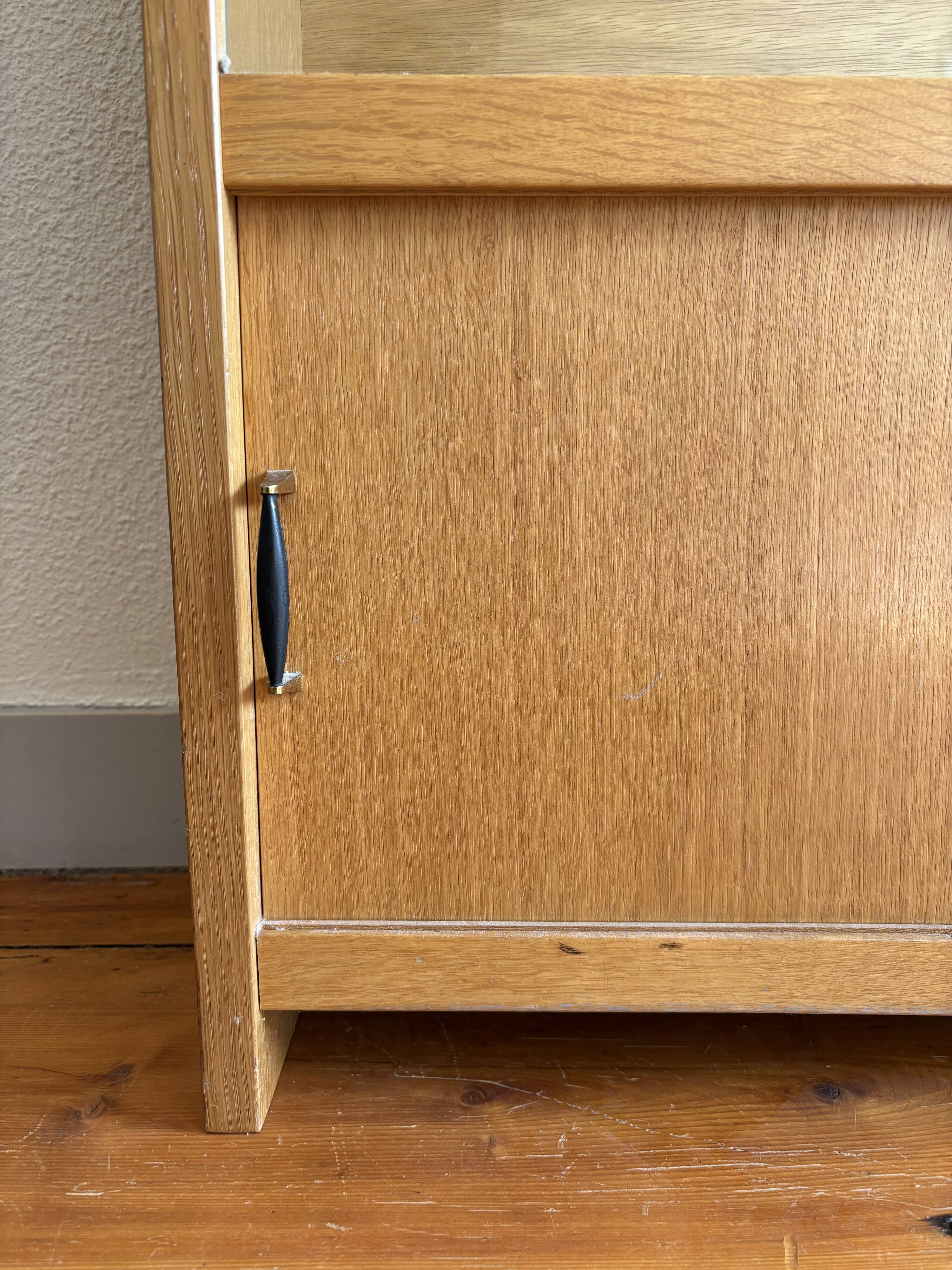 Vintage wooden bookcase from the 1960s