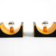 Pair of 60s Space Age metal wall lamps by Klaus Hempel for Kaiser Leuchten