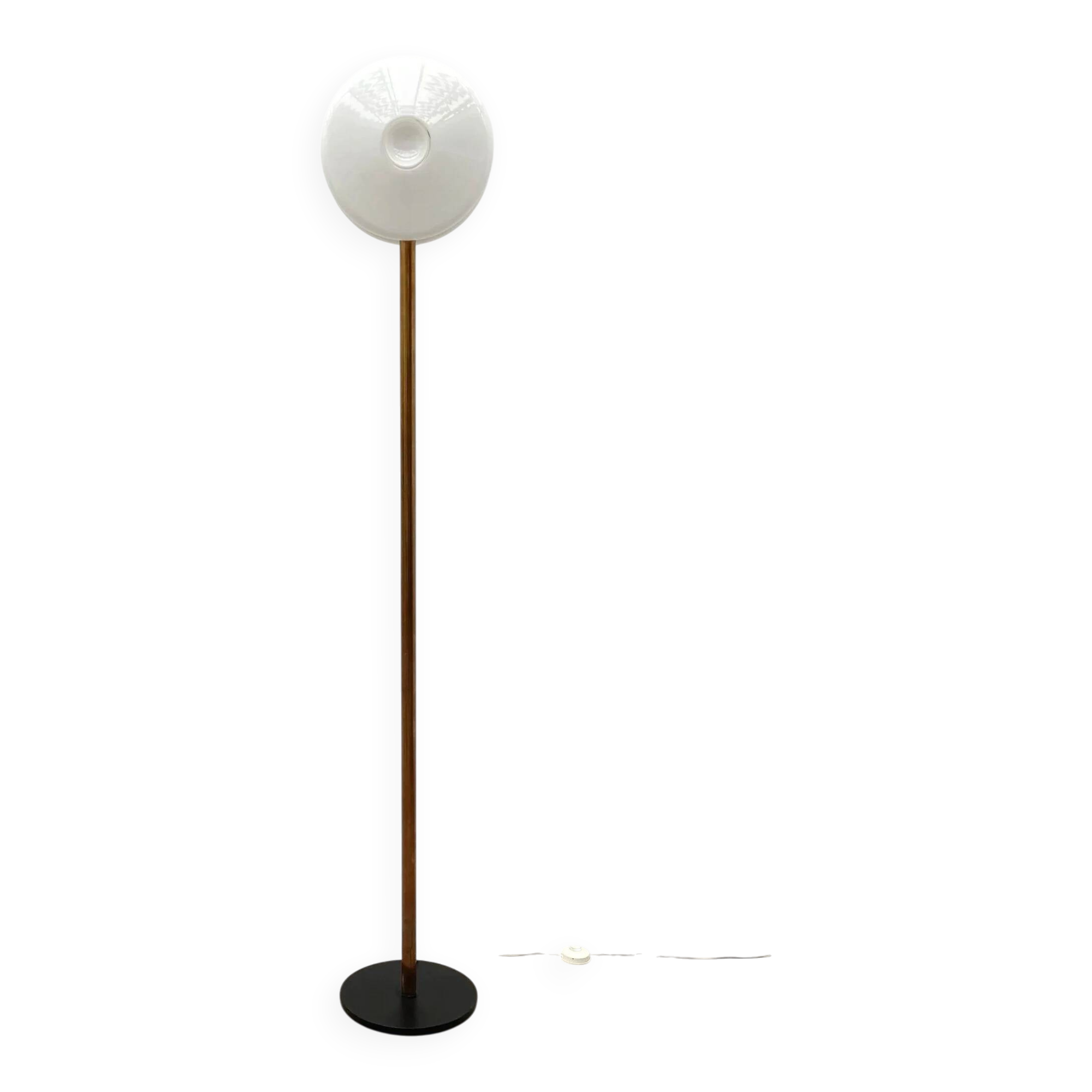 Floor lamp by De Majo in Murano glass and brass, Italy 1960.