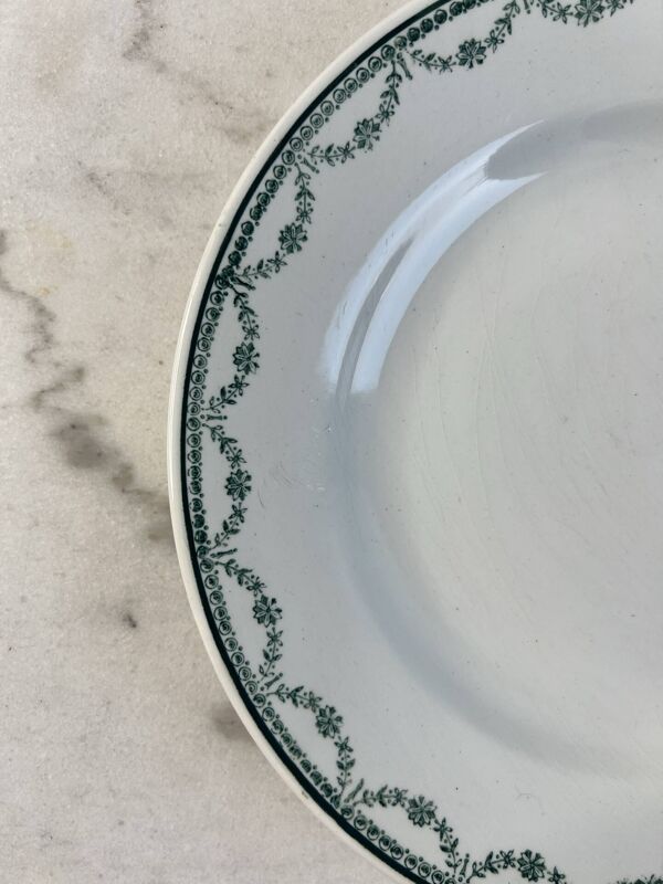 Lot de 6 assiettes plates en faïence Saint Amand 22,5cm