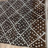 Traditional Berber rug dyed with walnut 240 x 150 cm
