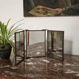 Miroir vintage 1920 triptyque de barbier