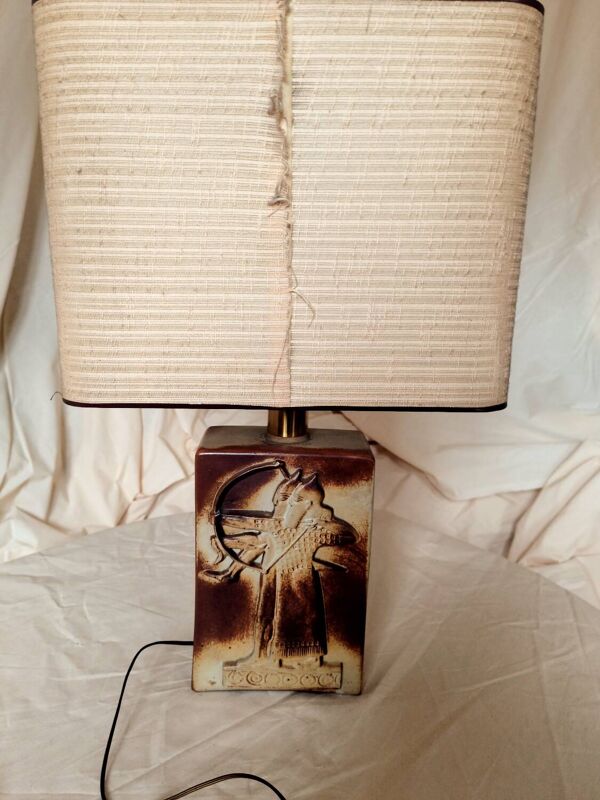 Lampe archers céramique 1980's