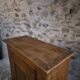 French antique oak wardrobe with one door, 18th century.