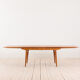 Teak extension dining table with concealed panels, Denmark, 60s