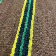 Romanian vintage carpet with stripes, made by hand in wool