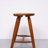 Rustic solid wood Stool 1950s Holland