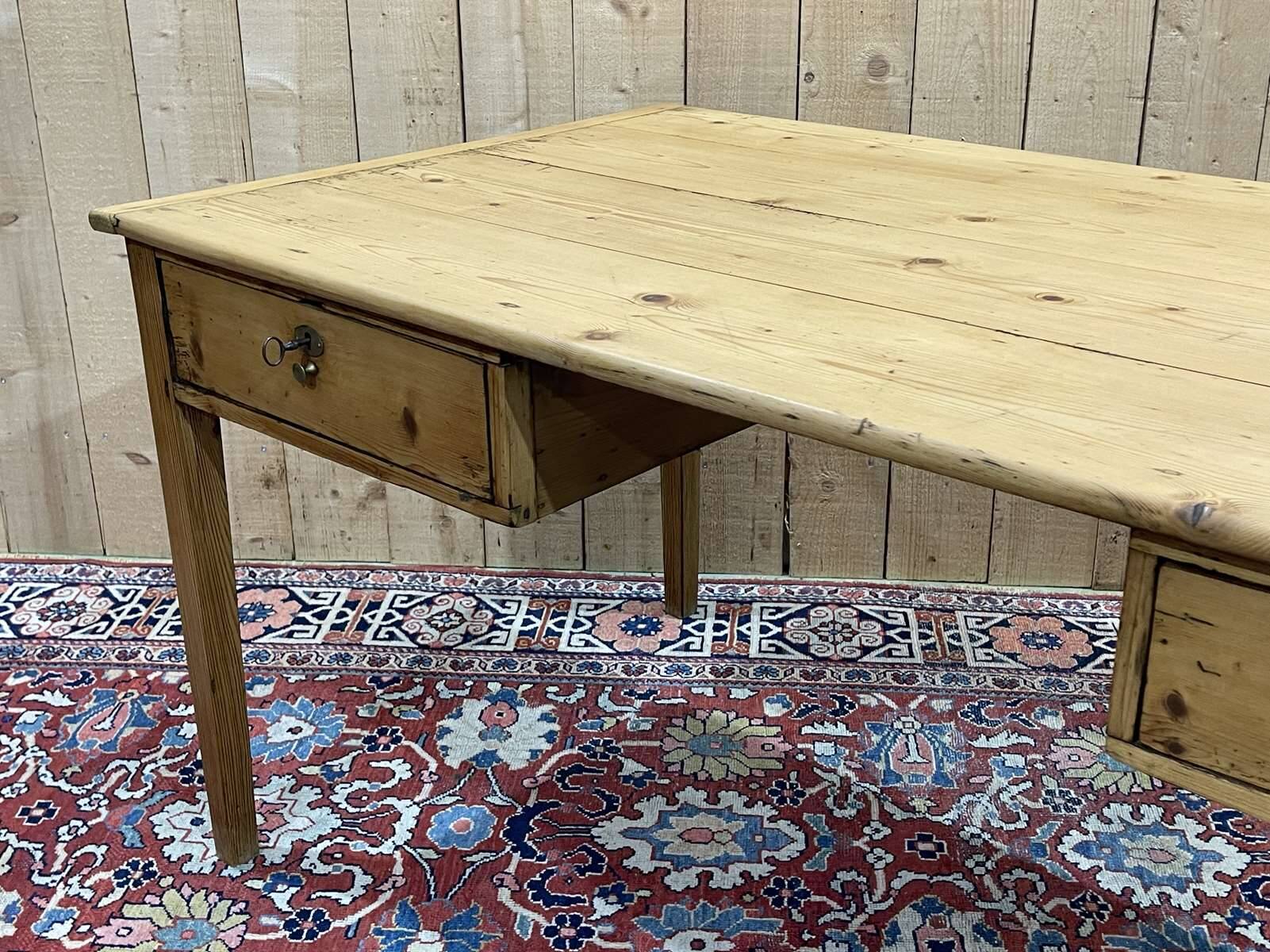 Early 20th century flat desk in fir