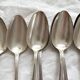 8 silver-plated metal soup spoons SFAM with acanthus and monogram decoration