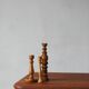 Scandinavian Wooden Candleholders, Set of 3