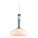 Lampe à Suspension Mid-Century en Chrome et Opaline, Danemark, 1960s