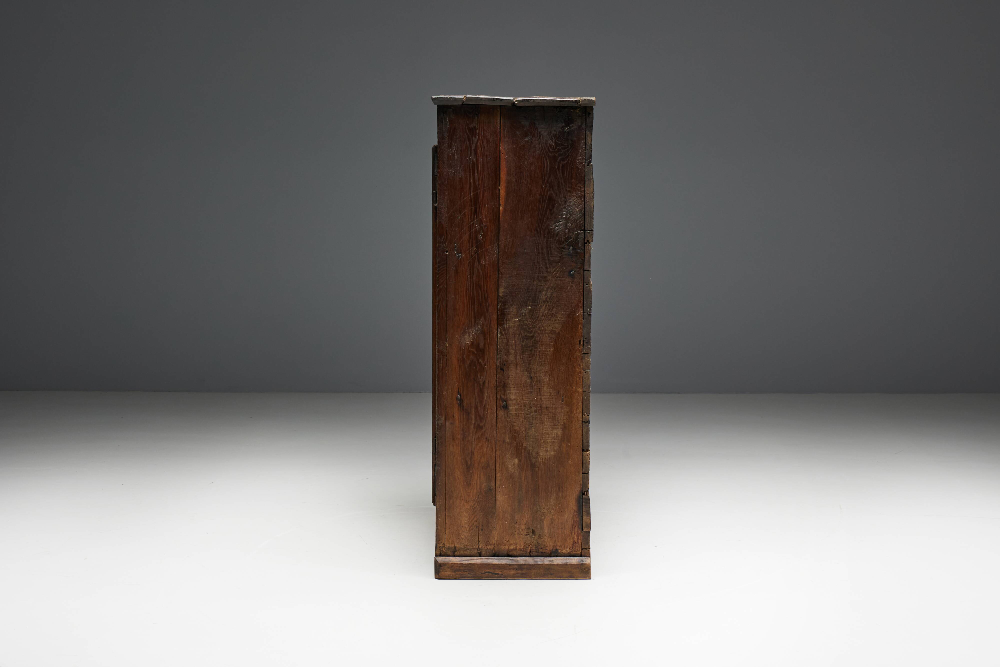 Primitive Wabi Sabi Cabinet, France, 19th Century