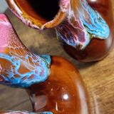 Pair of double Vallauris vases