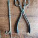 Vintage Brass Fireplace Tools Cat Decor
