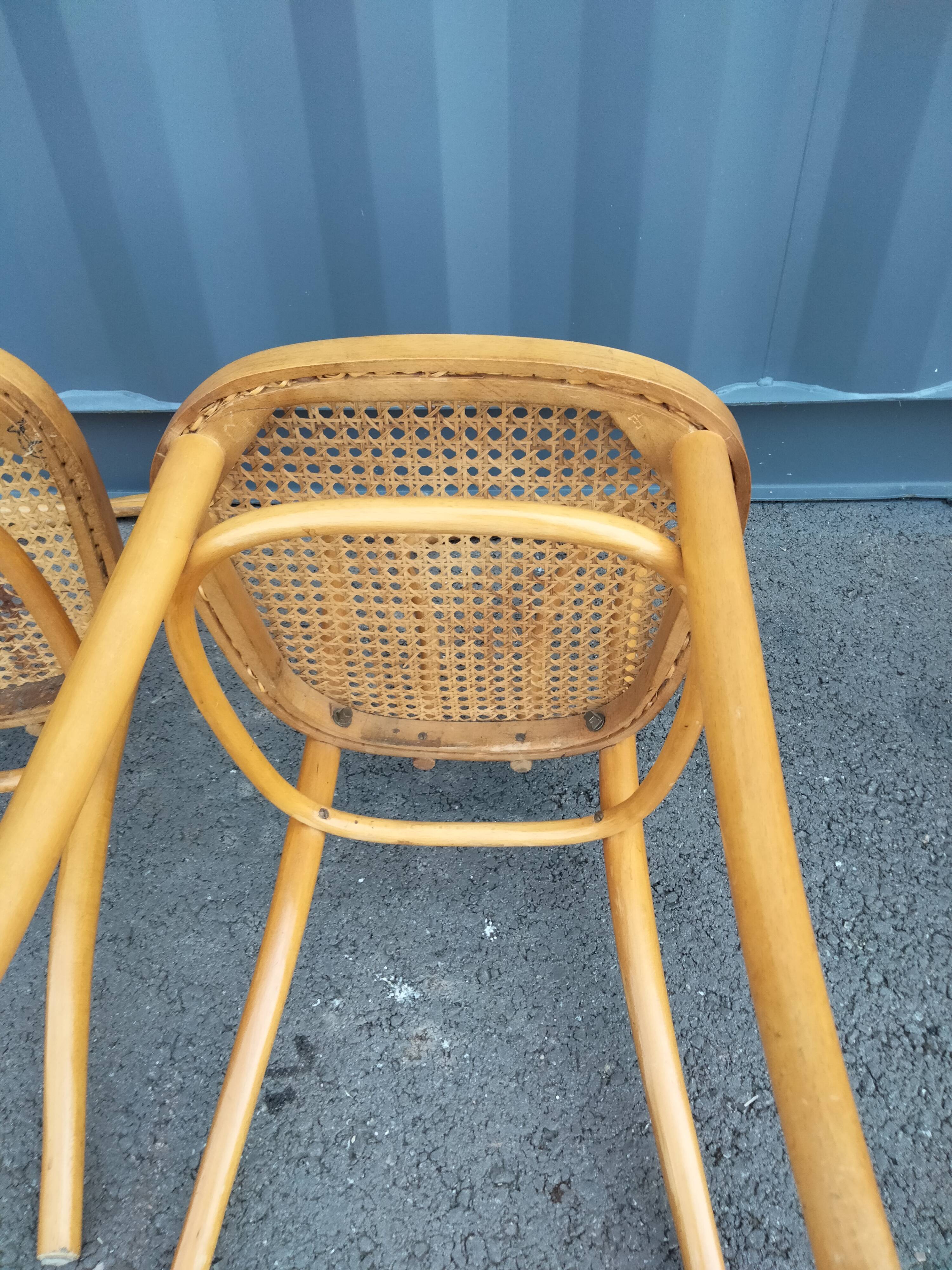 6 vintage cannees chairs old