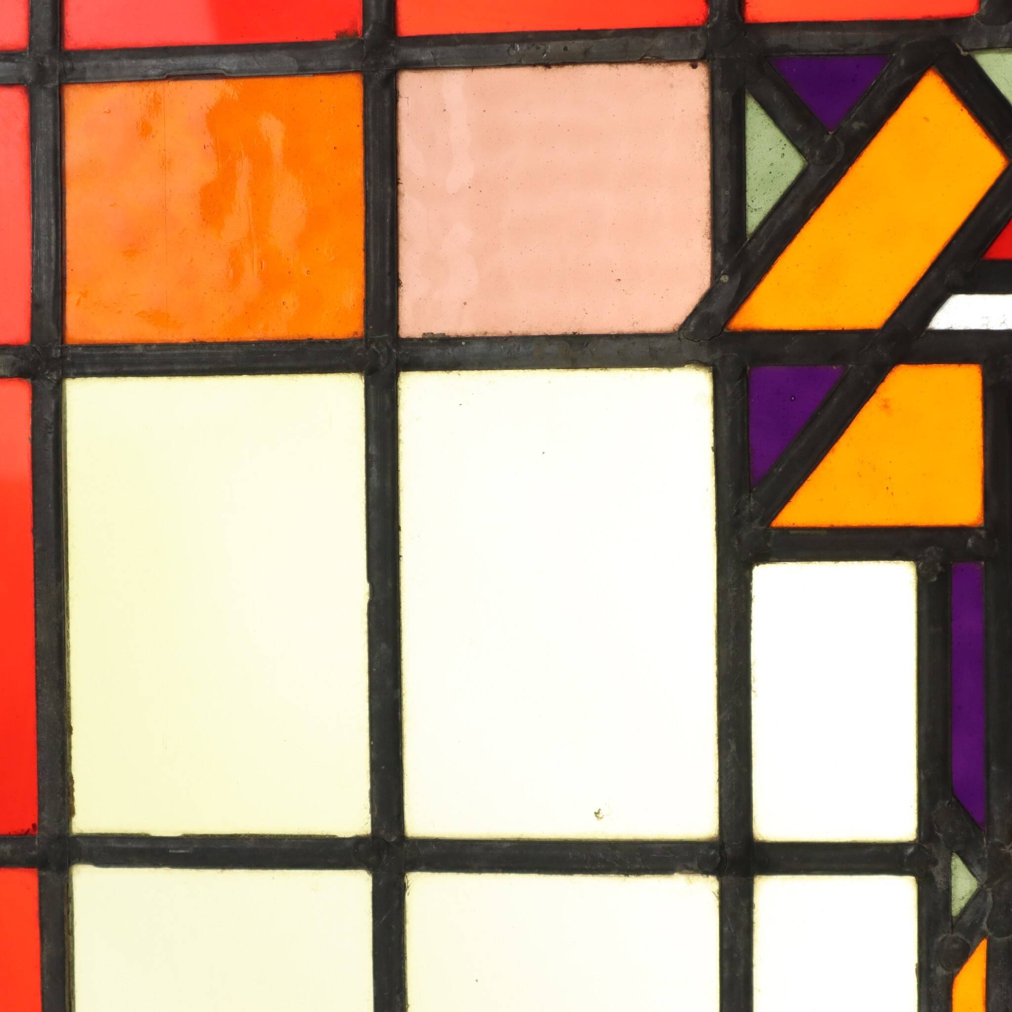 Colorful Amsterdam School Stained Glass Window – Art Deco