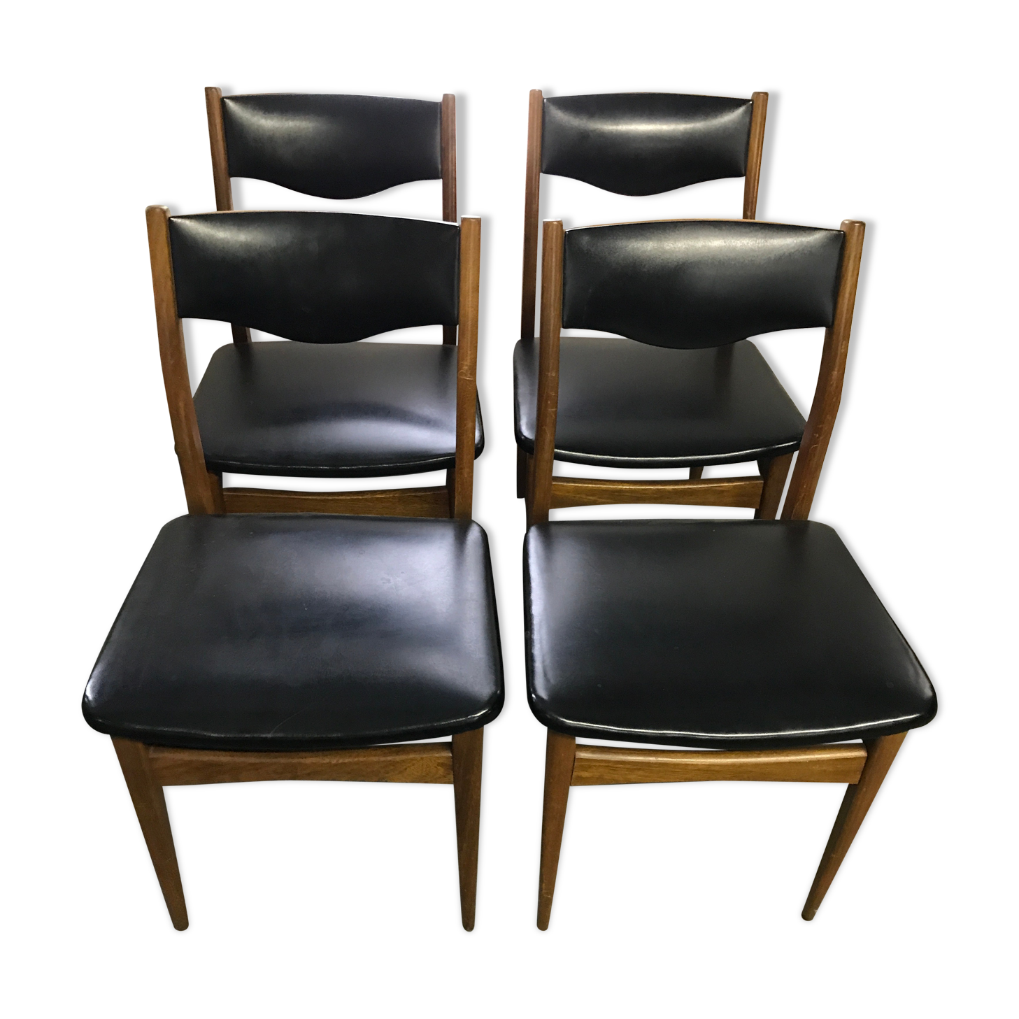 Series of scandinavian 4 chairs