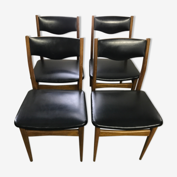 Series of scandinavian 4 chairs