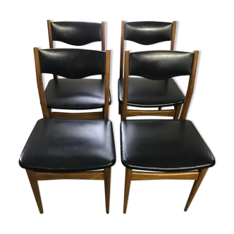 Series of scandinavian 4 chairs