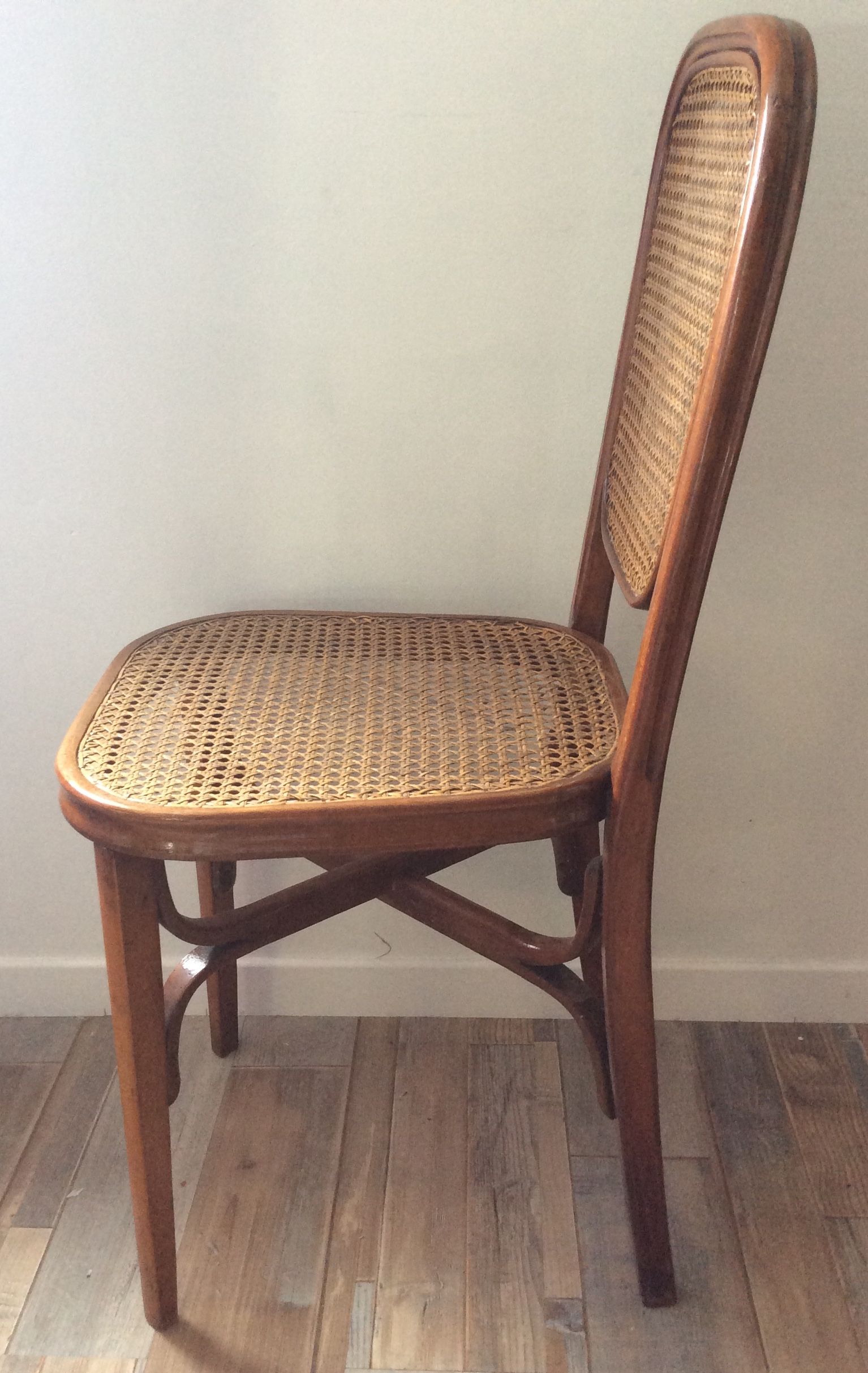Series of 6 bistro chairs from the 50s patented SGDG