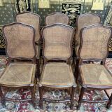 Suite of 6 Louis XVI style cane chairs